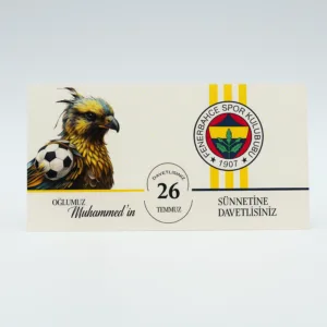 Fenerbahçe Desenli Sünnet Davetiyesi