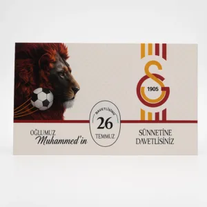 Galatasaray Desenli Sünnet Davetiyesi