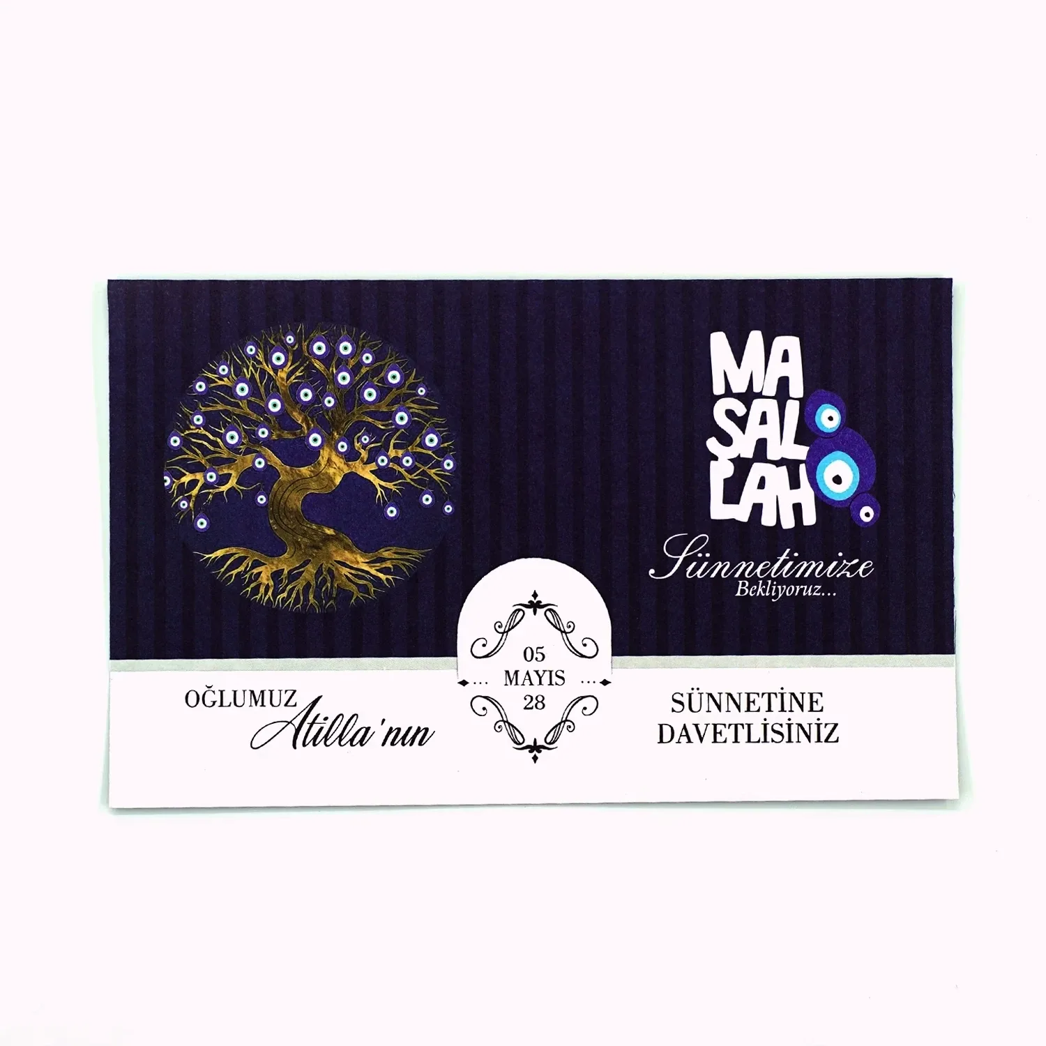 Maşallah Yazılı Sünnet Davetiyesi