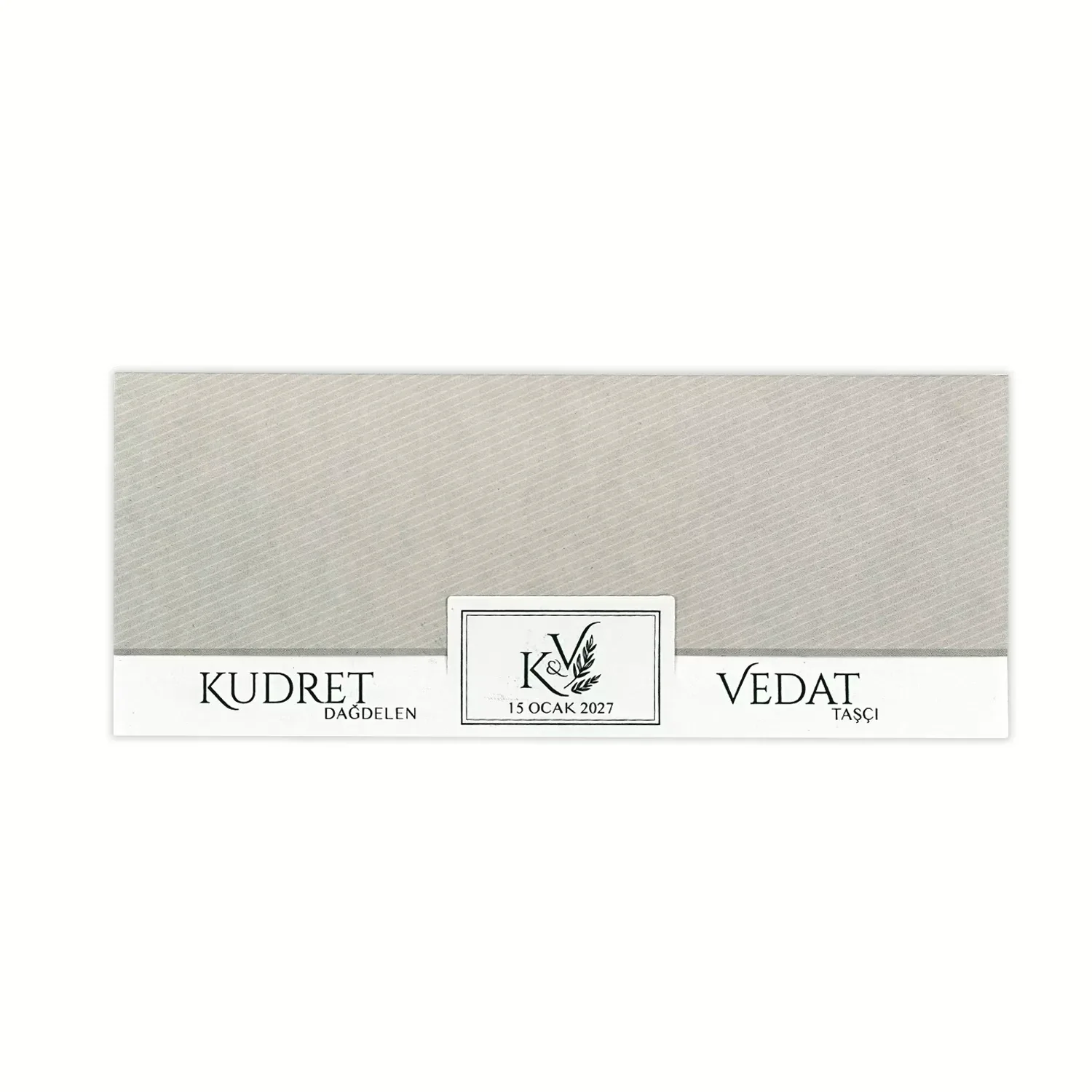 Modern Minimal Gri Davetiye