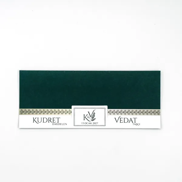 Modern Minimal Yeşil Davetiye