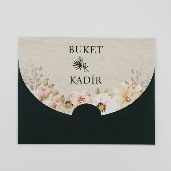 Çiçekli Romantik Davetiye
