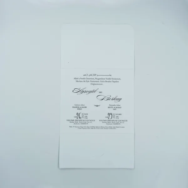 Yaldızlı Vav Detaylı Davetiye