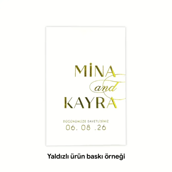 Davetiye için Krem Renkli Dik Zarf & Kutu